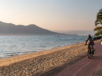 Pistes cyclables sur la plage